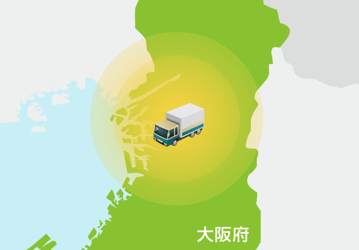 不用品回収対応エリア 地図